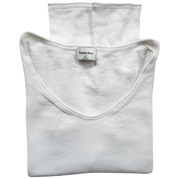 Sunday Best Tops - Aritzia Sunday Best Cashmere Blend Long Sleeve Top – White – Size XS